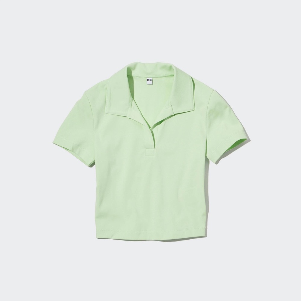 Cropped Skipper Short-Sleeve Polo Shirt